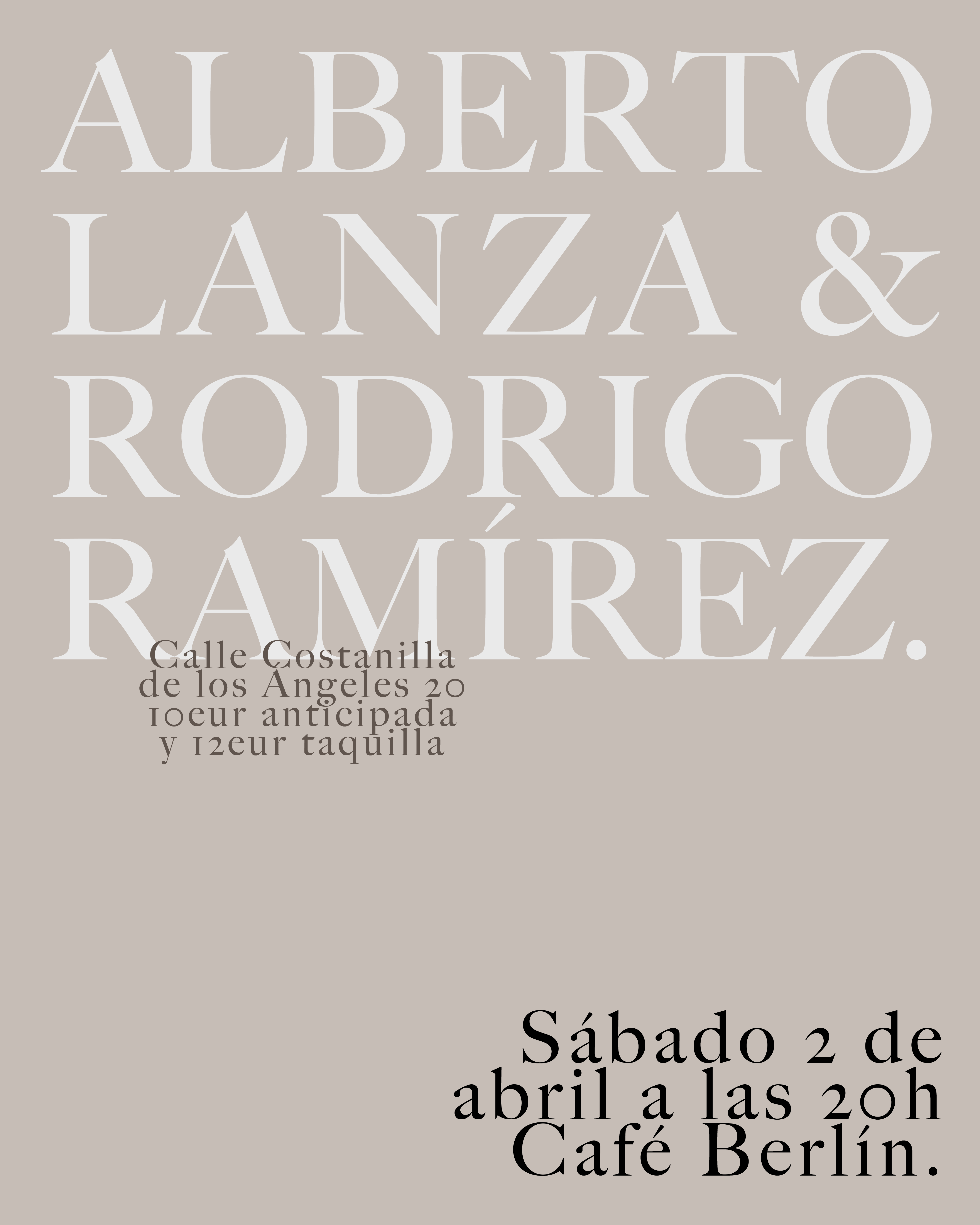 Alberto lanza y Rodrigo Ramirez en concierto