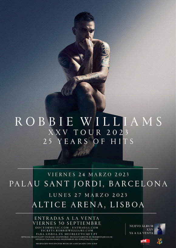Robbie Williams anuncia hoy nuevas fechas para su gira